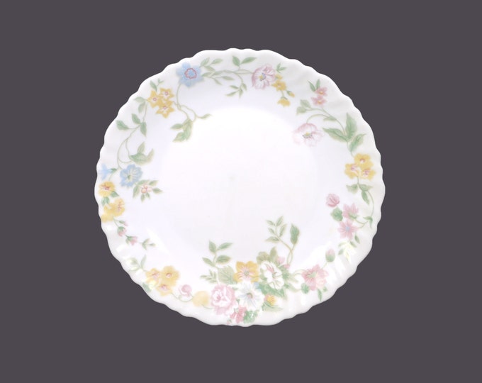 Arcopal Feston Hortense glass salad plate made in France. Sold individually.