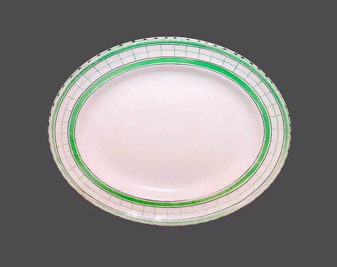 British Anchor Cottage Green oval platter made in England.