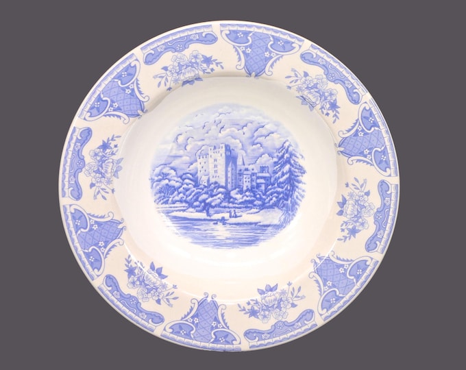 Gibson Housewares | Gibson Designs GID501 rimmed soup bowl. Blue-and-white castle theme. Sold individually.