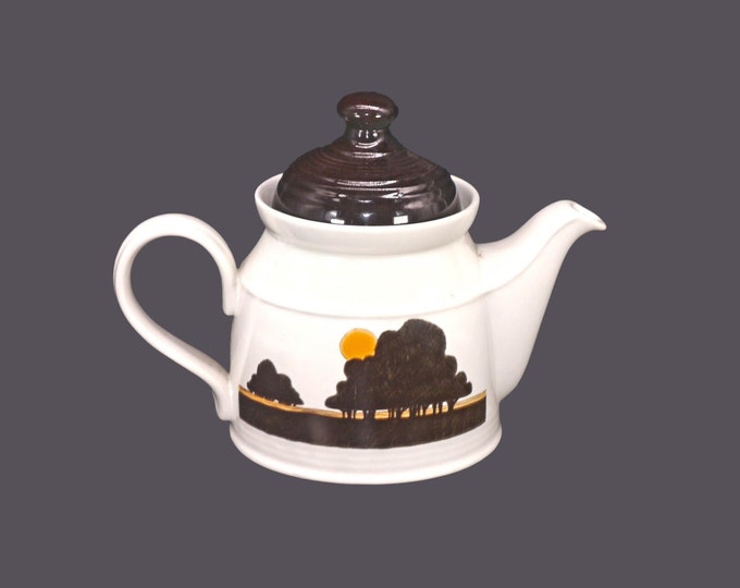 Royal Doulton Prairie LS1031 stoneware six-cup coffee pot. Lambethware stoneware made in England.