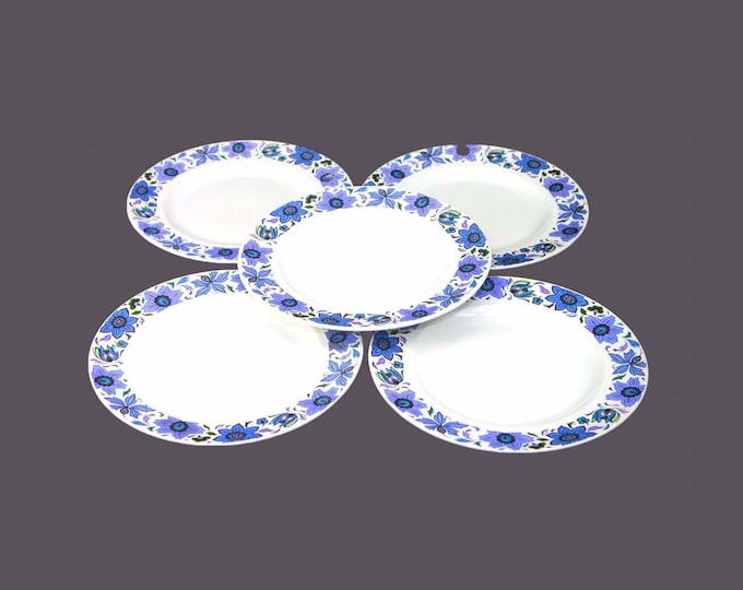 Five English Ironstone Tableware | Washington Pottery Fashion dinner plates made in England. Flaws (see below).