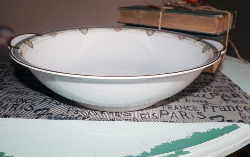 1908 Antique Rosenthal The Belvedere lugged art-nouveau vegetable roses. serving bowl Abundant gold Thomas Bavaria