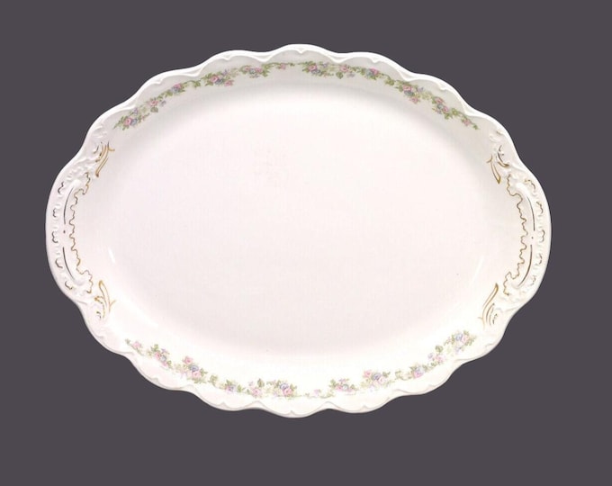 Antique art-nouveau Johnson Brothers JB678 large oval turkey platter made in England.
