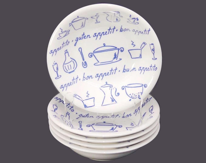 Five La Primula | Adamo Bon Appetit | Guten Appetit | Buon Appetito individual pasta bowls made in Italy. Flaw.