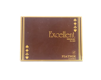 Vintage Piatnik Bridge Set: Sealed Cards, Score Pads, Made in Austria