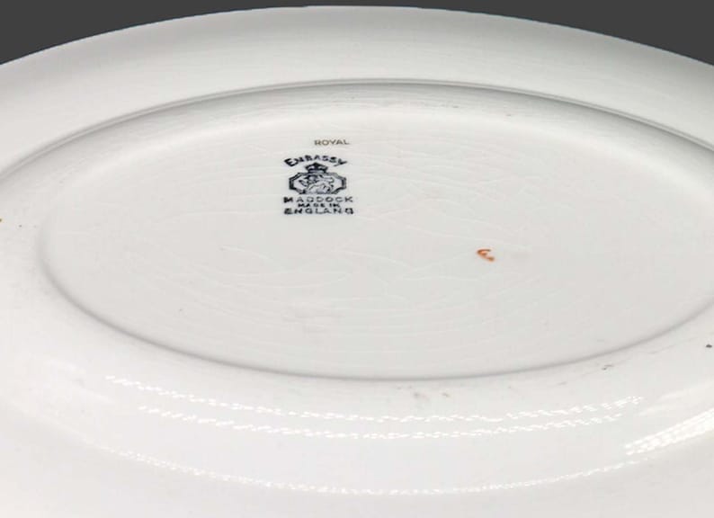 John Maddock Royal oval platter. Embassy Ironstone made in England. image 5