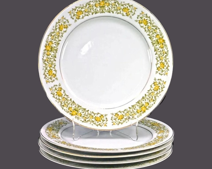 Five Towne House Daffodil 3709 dinner plates made in Japan.
