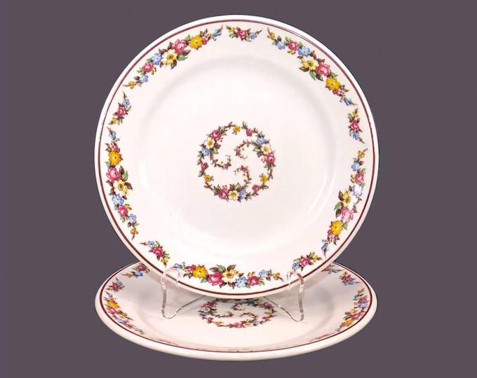 Pair of Grindley York salad plates. Hercules Vitrified Hotelware made in England.