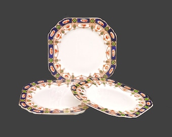 Antique Thomas Hughes Imperial Derby Luncheon Plates: Imari Set of 4