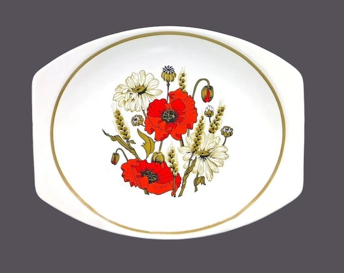 Vintage J&G Meakin Poppy Platter: Flower Power tableware England