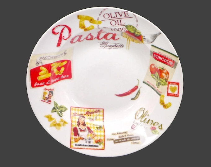 Vintage Stokes Pasta, Spaghetti, Maccheroni, Olive Oil 100% individual pasta bowl.