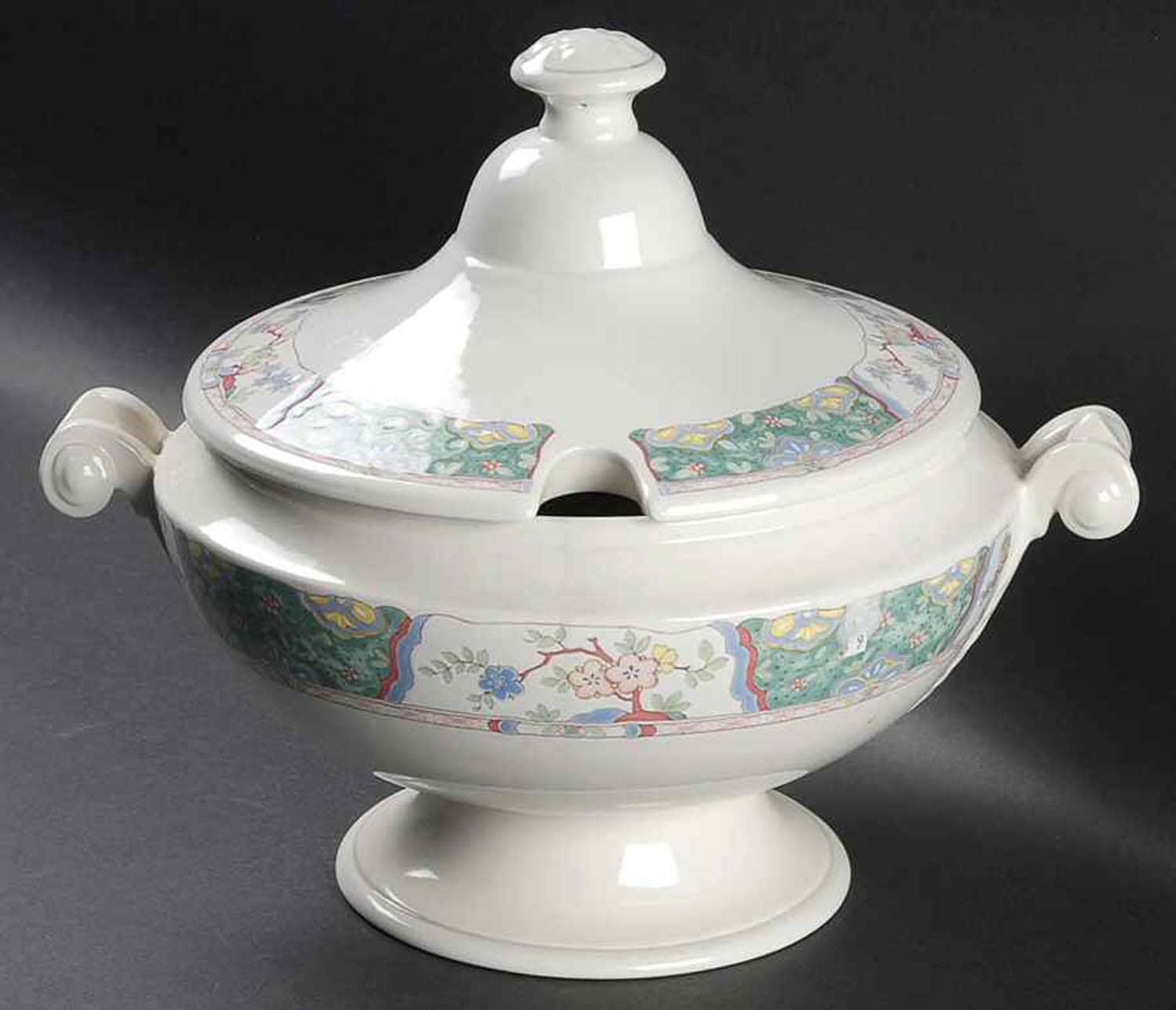 Large White Soup Tureen with Ladle Formalities by Baum Bros munimoro.gob.pe