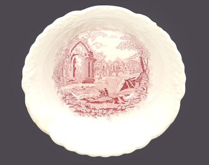 Taylor Smith & Taylor English Abbey Red round serving bowl made in the USA. Flaw (see below).