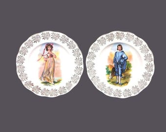 Vintage Royal Albert Pinkie and Blue Boy Plates: Decorative Display Pair