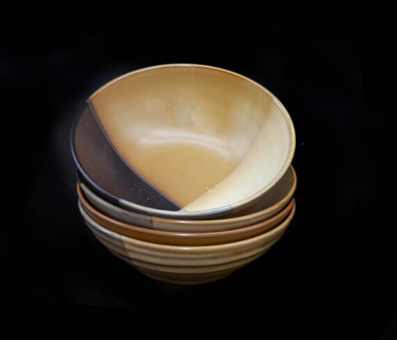 Soup/Cereal Bowls Sango GOLD DUST BLACK Soup/Cereal Bowls Sango GOLD DUST BLACK