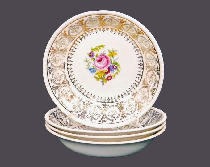 Four Fondeville Athlone fruit nappies, dessert bowls. Ambassador Ware made in England.