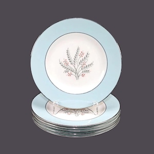 Six Homer Laughlin Triumph bread plates. Cavalier Eggshell made in USA.