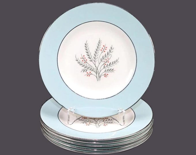 Six Homer Laughlin Triumph bread plates. Cavalier Eggshell made in USA.