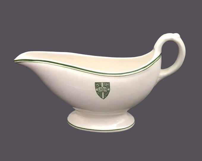 Wood & Sons gravy boat only. St. Peter's Seminary Western University. Religious crest Biblical passage from Jeremiah 3:15. Made in England.