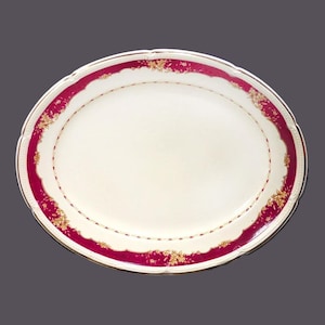 Vintage Burgess & Leigh Athlone oval platter. Burleigh Ware England.
