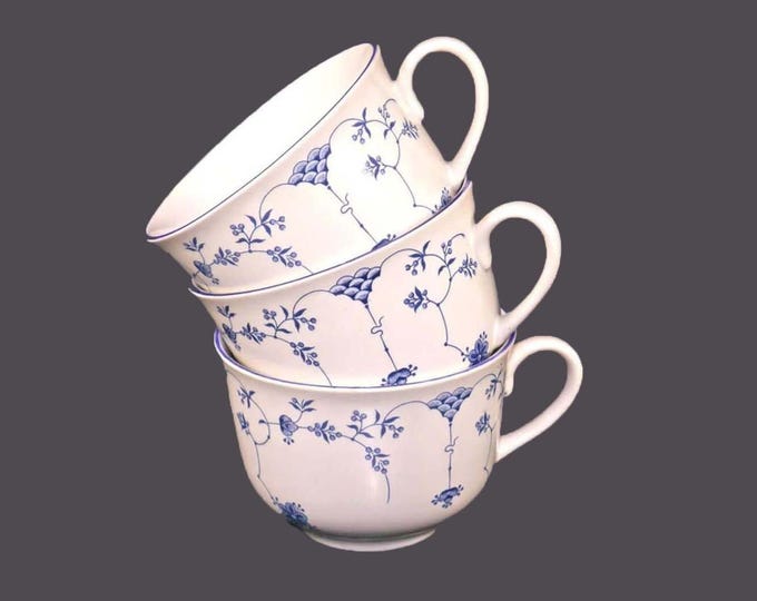 Vintage Royal Oak RLO2 Finlandia blue-and-white orphan cups. Set of 3.