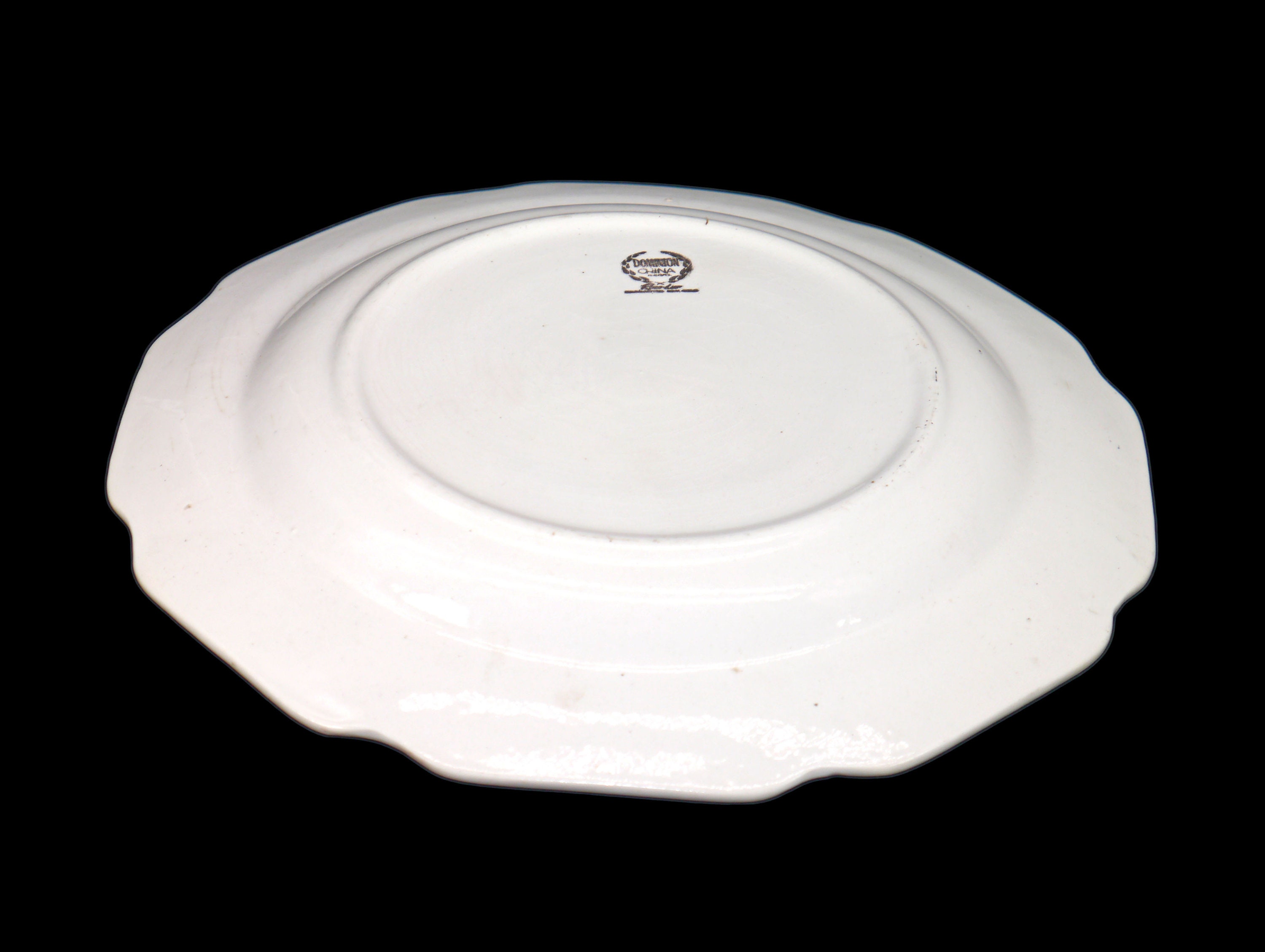 Dominion China Briar Rose style dinner plate made in USA.