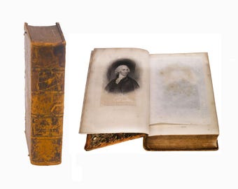 Antiquarian Leather-Bound History of England Book: Tobias Smollett 1832.