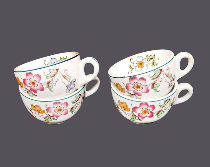Four Wood & Sons Florida orphan cups only. Hotelware | Restaurantware made in England. Flaws (see below).