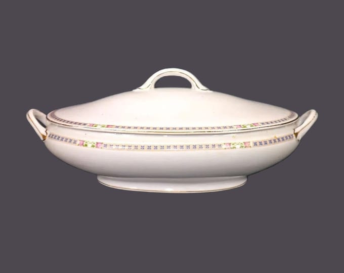 Antique Noritake | Morimura | hand-painted Nippon The Alais oval, covered serving bowl. Flaws (see below).
