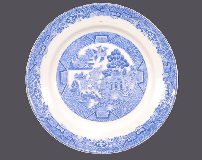 Royal Grafton Blue Willow dessert, pie, cake plate made in England.