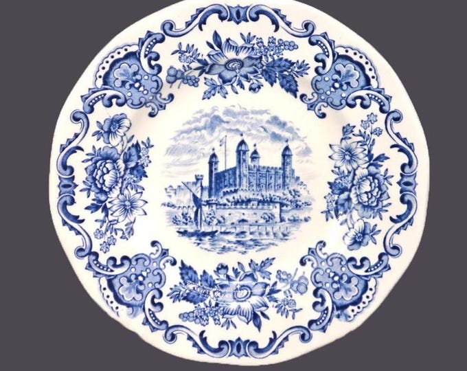 Wedgwood Royal Homes of Britain Blue bread plate made in England.
