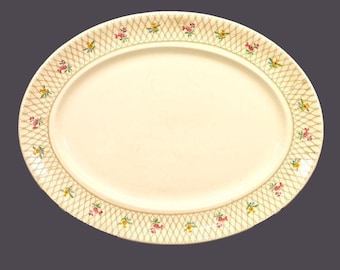 Antique Johnson Brothers Old English Trellis oval turkey platter.