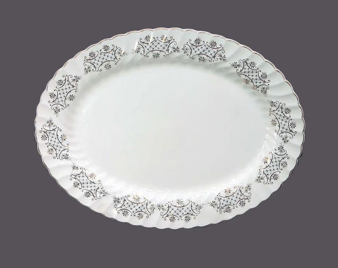 Johnson Brothers JB569 | Sovereign Potters Nocturne oval meat platter. English ironstone decorated in Canada.