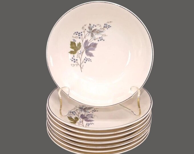 Eight Johnson Brothers | Sovereign Potters d'Anjou fruit nappies, dessert bowls. English ironstone decorated in Canada. Flaw (see below).
