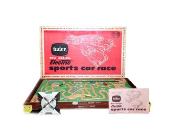Mid-Century Tru Action Electric Sports Car Race Game - Tudor Metal Products