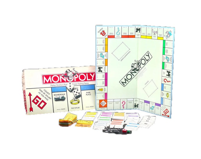 1985 Monopoly board game published by Parker Brothers. Incomplete (see below).