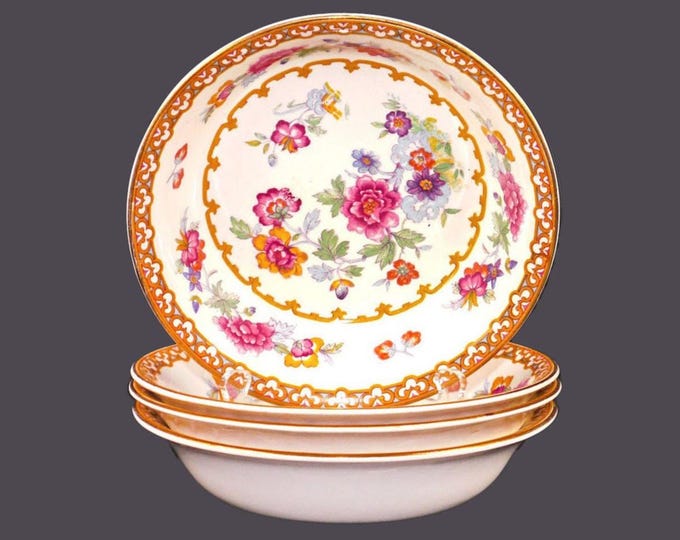 Four Royal Staffordshire | Wilkinson Clarice Cliff Shalimar fruit nappies, dessert bowls made in England. Flaws.
