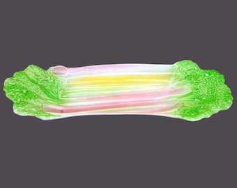 Vintage Royal Winton Grimwades oblong rhubarb relish dish made in England. Flaws.