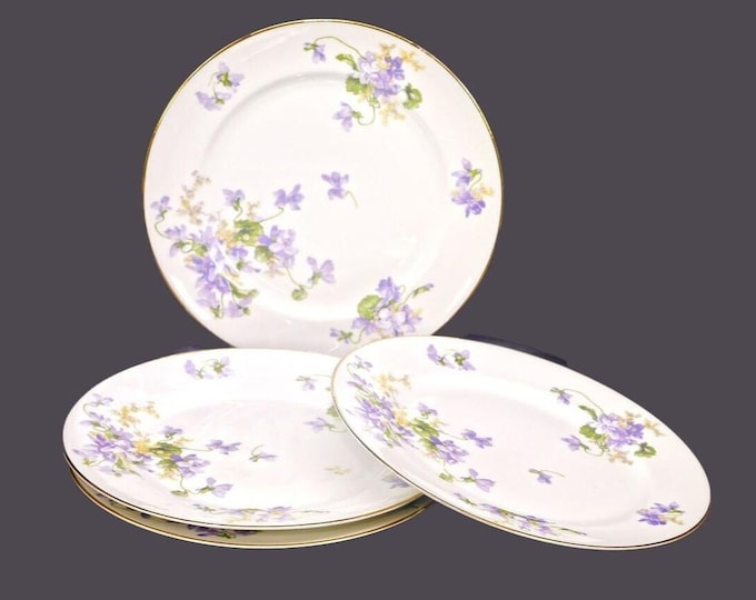 Vintage Charles Ahrenfeldt Limoges AHR1082 dinner plates, France. Set of 4.