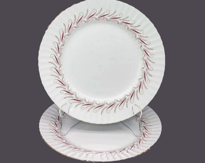 Pair of Paragon Harmony Red dinner plates made in England.