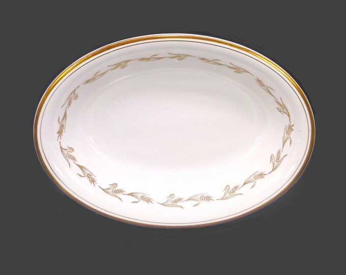 Simpsons Potters Albany oval, rimmed serving bowl. China-style ironstone made in England.