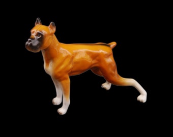 NC Cameron Enesco ceramic boxer dog figurine in standing position made in Korea.