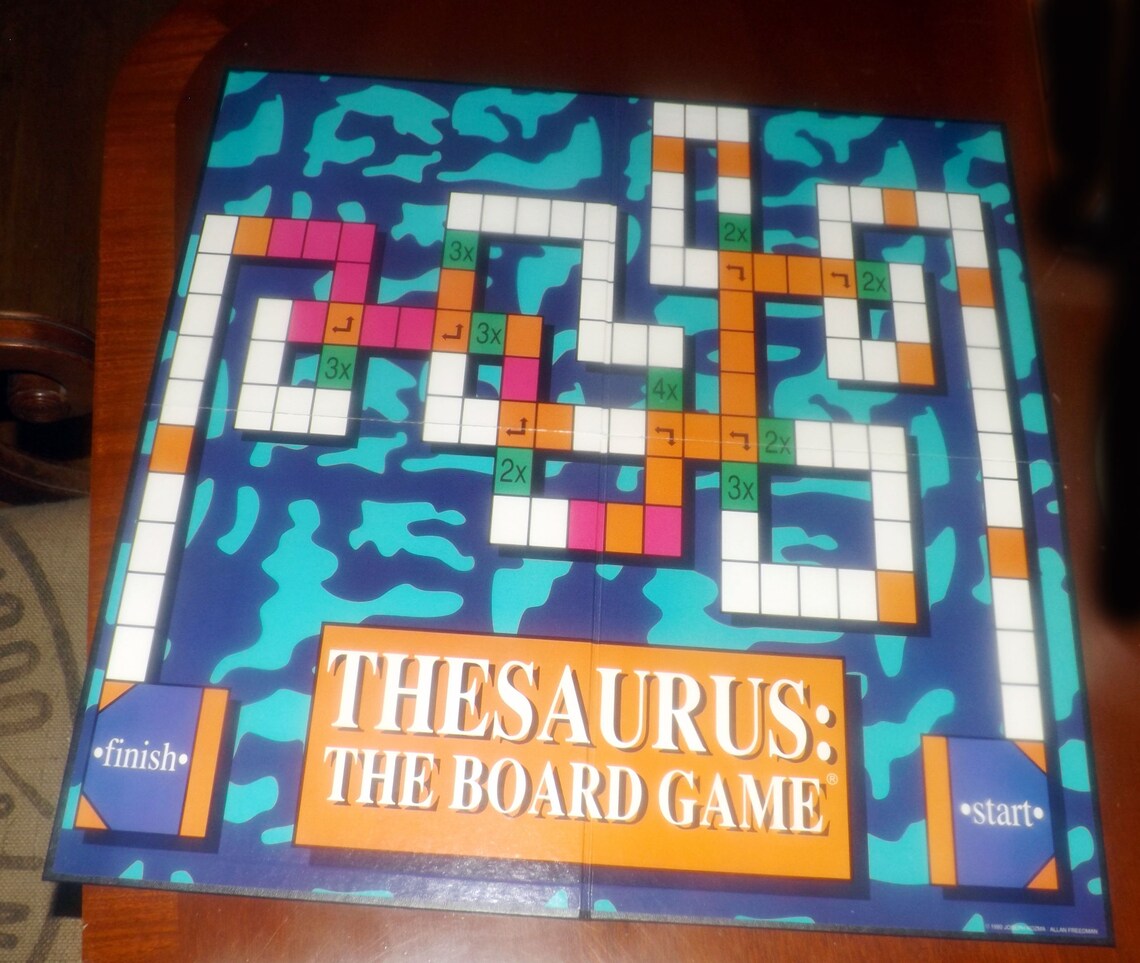Vintage 1992 Thesaurus the Board Game Prototype Board Game Etsy