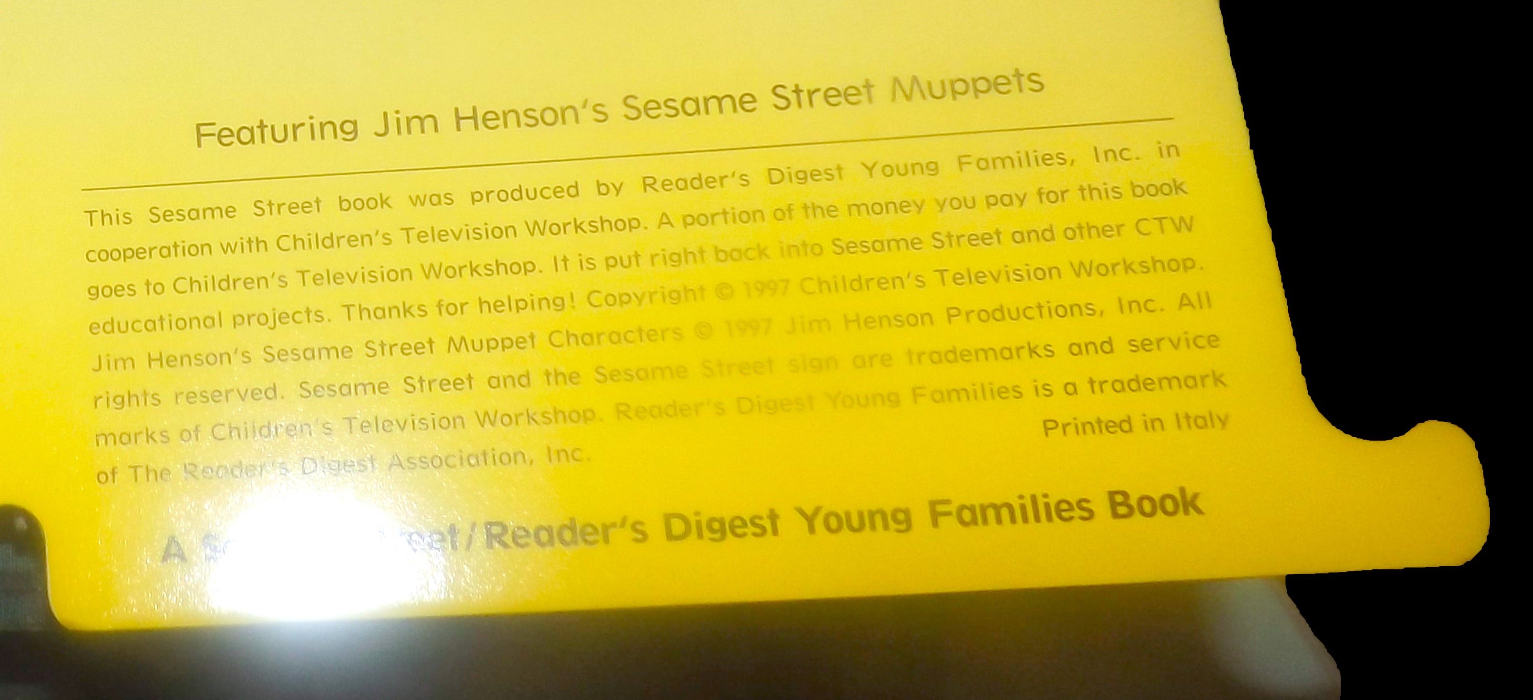 Vintage (1997) CTW Sesame Street Letter V: Ernie and the Vacuum