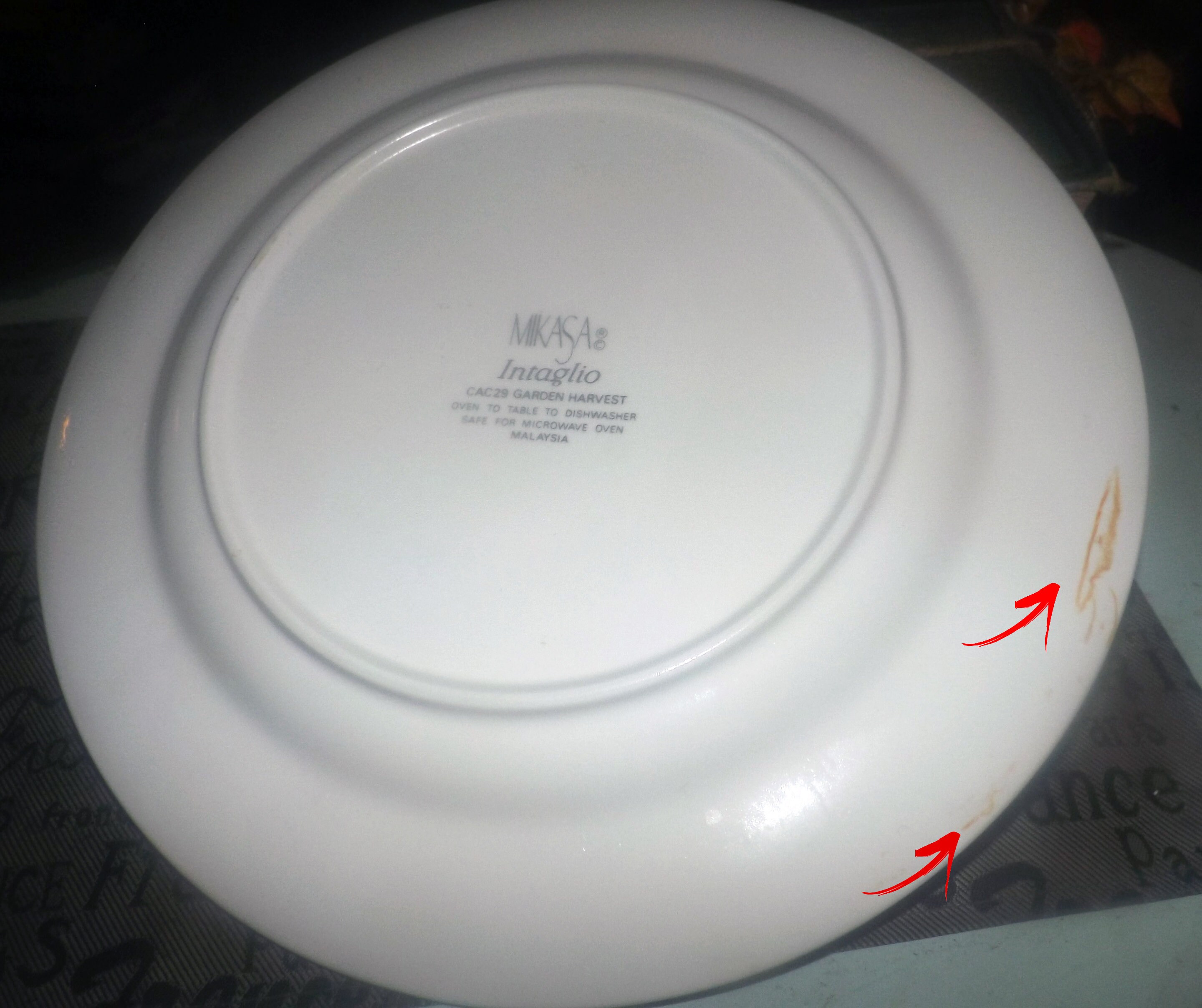 Vintage (1992) Mikasa Garden Harvest CAC29 large dinner plate | charger