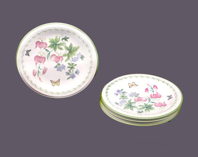 Four Studio Nova Garden Bloom Y2372 salad plates made in Thailand.