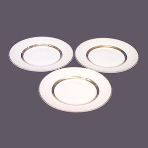 Three Barratts Golden Anniversary bread plates made in England.