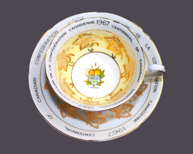 Vintage Royal Grafton Canadian Confederation 1967 bone china tea set made in England.