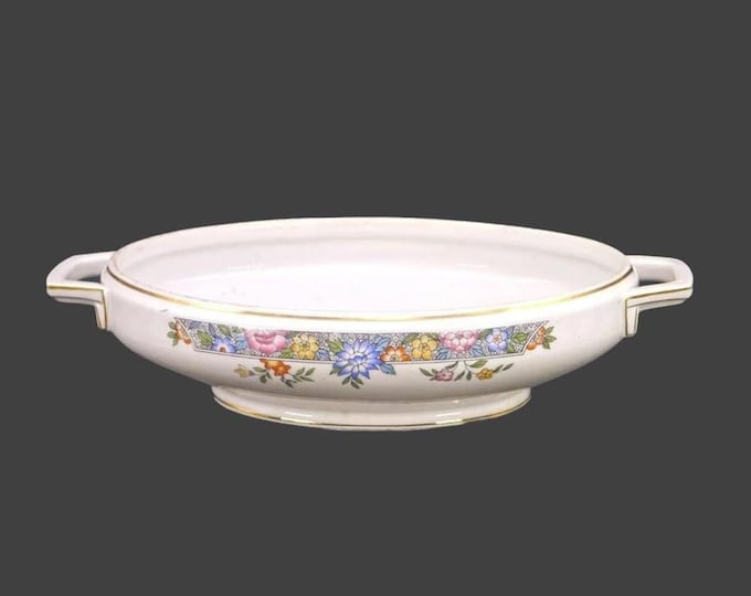 Antique Hutschenreuther Royal Bavarian Vernon handled oval serving bowl. Flaw (see below).