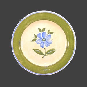 Vintage Brunelli Rustico Verde chop plate | service plate | round platter made in Italy.